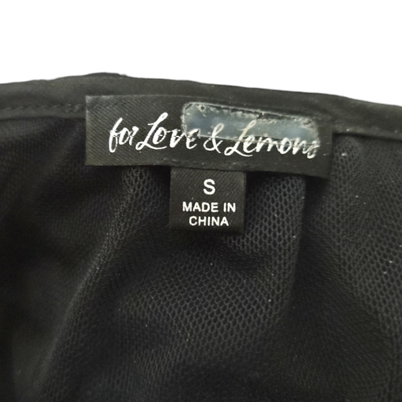 FOR LOVE & LEMONS | Sunshine Crop Top in Black ~ Size Small - Picture 5 of 6